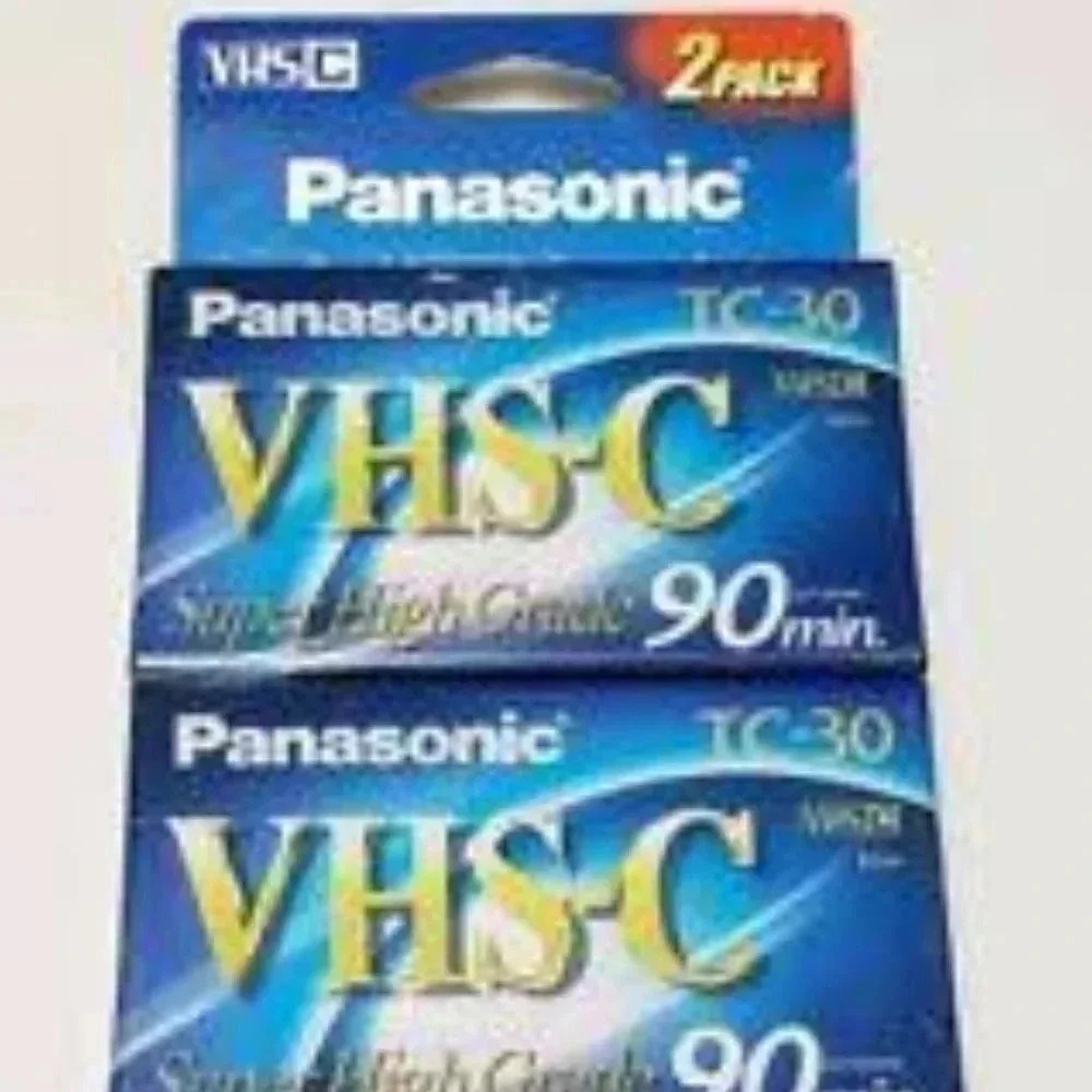 Panasonic TC-30 Super High Grade VHS-C 90 Min Compact Video Cassette 2-Pack